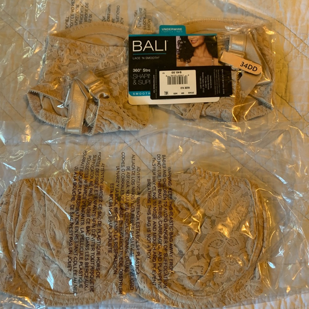 Bali Lace N Smooth Brand New Bra 34DD